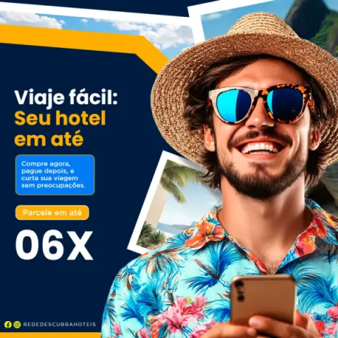 Imagem representativa: Hotel com pagamento parcelado - Viaje Fácil com a Descubra Hotéis